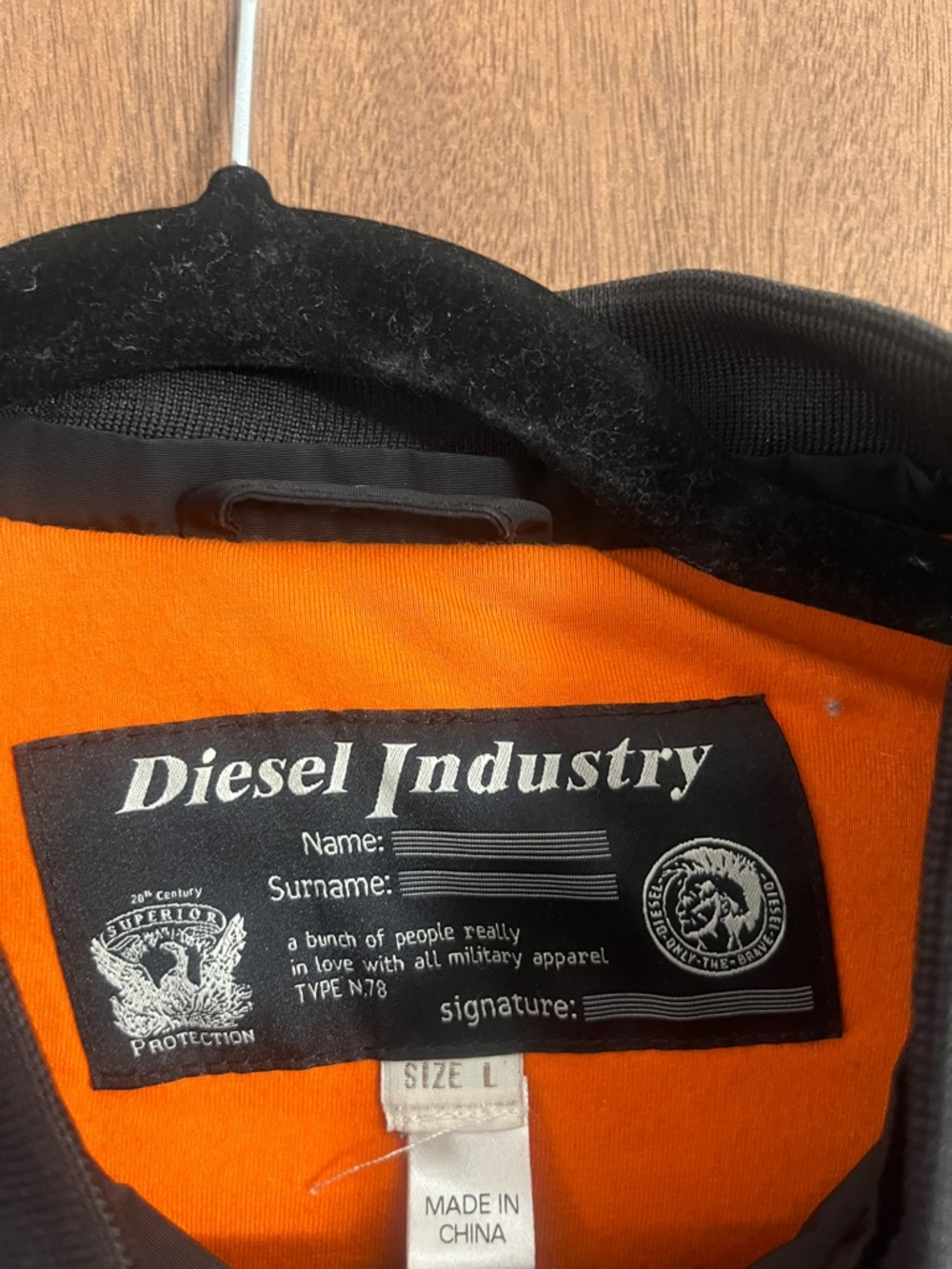Diesel Men's Black Bomber Jacket - Picture 2 of 4